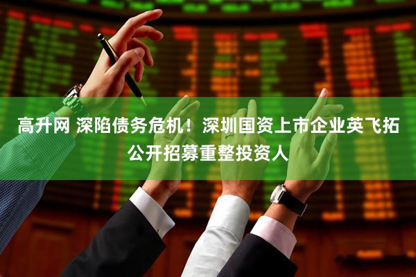 高升网 深陷债务危机！深圳国资上市企业英飞拓公开招募重整投资人